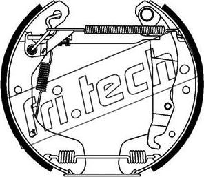 Fri.Tech. 16112 - Комплект тормозных колодок, барабанные autosila-amz.com