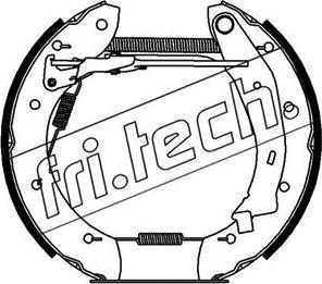 Fri.Tech. 16184 - Комплект тормозных колодок, барабанные autosila-amz.com