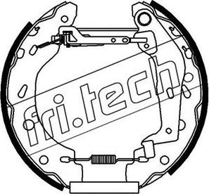 Fri.Tech. 16185 - Комплект тормозных колодок, барабанные autosila-amz.com