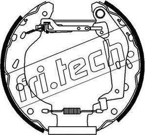 Fri.Tech. 16186 - Комплект тормозных колодок, барабанные autosila-amz.com