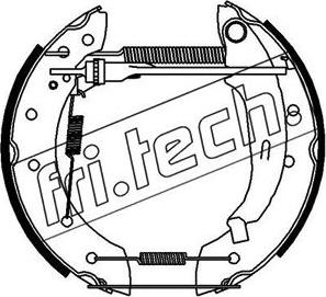 Fri.Tech. 16182 - Комплект тормозных колодок, барабанные autosila-amz.com