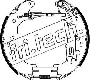 Fri.Tech. 16390 - Комплект тормозных колодок, барабанные autosila-amz.com