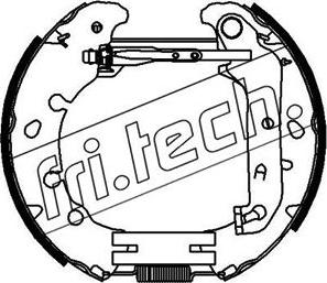 Fri.Tech. 16392 - Комплект тормозных колодок, барабанные autosila-amz.com