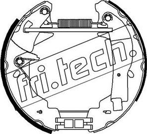 Fri.Tech. 16348 - Комплект тормозных колодок, барабанные autosila-amz.com