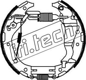 Fri.Tech. 16342 - Комплект тормозных колодок, барабанные autosila-amz.com