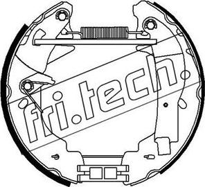 Fri.Tech. 16350 - Комплект тормозных колодок, барабанные autosila-amz.com