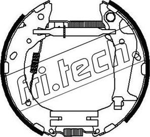 Fri.Tech. 16360 - Комплект тормозных колодок, барабанные autosila-amz.com