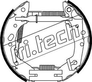 Fri.Tech. 16363 - Комплект тормозных колодок, барабанные autosila-amz.com