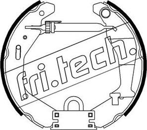 Fri.Tech. 16318 - Комплект тормозных колодок, барабанные autosila-amz.com