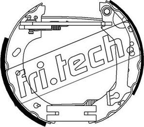 Fri.Tech. 16312 - Комплект тормозных колодок, барабанные autosila-amz.com