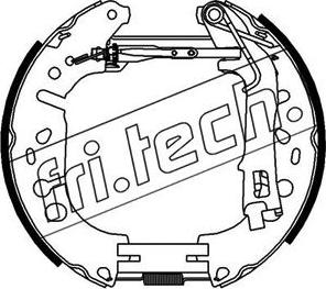 Fri.Tech. 16389 - Комплект тормозных колодок, барабанные autosila-amz.com