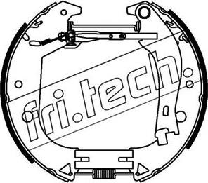 Fri.Tech. 16385 - Комплект тормозных колодок, барабанные autosila-amz.com