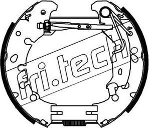 Fri.Tech. 16381 - Комплект тормозных колодок, барабанные autosila-amz.com