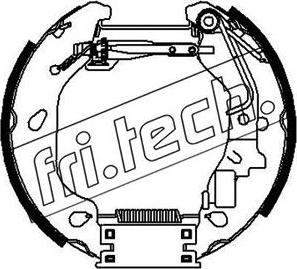 Fri.Tech. 16383 - Комплект тормозных колодок, барабанные autosila-amz.com