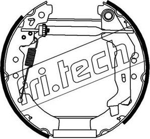 Fri.Tech. 16294 - Комплект тормозных колодок, барабанные autosila-amz.com