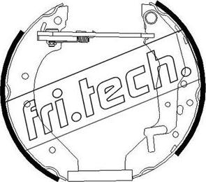 Fri.Tech. 16291 - Комплект тормозных колодок, барабанные autosila-amz.com