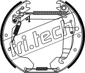 Fri.Tech. 16245 - Комплект тормозных колодок, барабанные autosila-amz.com