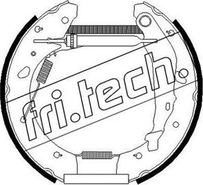 Fri.Tech. 16251 - Комплект тормозных колодок, барабанные autosila-amz.com