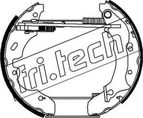 Fri.Tech. 16263 - Комплект тормозных колодок, барабанные autosila-amz.com