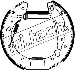 Fri.Tech. 16218 - Комплект тормозных колодок, барабанные autosila-amz.com