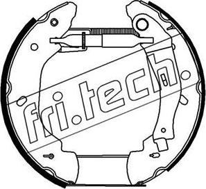 Fri.Tech. 16289 - Комплект тормозных колодок, барабанные autosila-amz.com