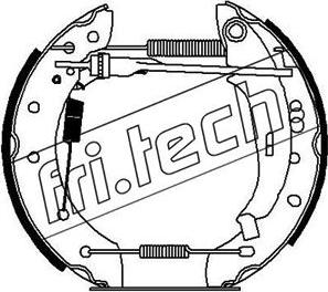 Fri.Tech. 16277 - Комплект тормозных колодок, барабанные autosila-amz.com