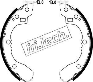 Fri.Tech. 1049.147 - Комплект тормозных колодок, барабанные autosila-amz.com
