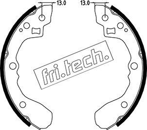 Fri.Tech. 1049.154 - Комплект тормозных колодок, барабанные autosila-amz.com