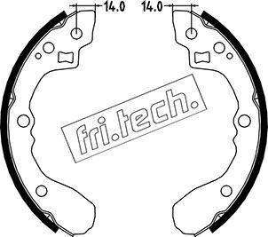 Fri.Tech. 1049.151 - Комплект тормозных колодок, барабанные autosila-amz.com