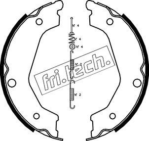 Fri.Tech. 1049.162K - Комплект тормозов, ручник, парковка autosila-amz.com