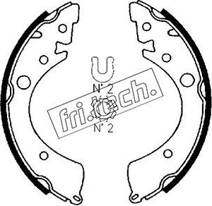Fri.Tech. 1044.008 - Комплект тормозных колодок, барабанные autosila-amz.com