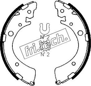 Fri.Tech. 1044.013 - Комплект тормозных колодок, барабанные autosila-amz.com