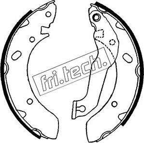 Fri.Tech. 1046.201 - Комплект тормозных колодок, барабанные autosila-amz.com