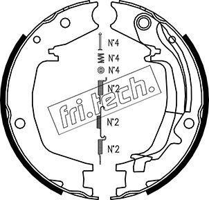 Fri.Tech. 1046.215K - Комплект тормозов, ручник, парковка autosila-amz.com