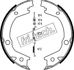 Fri.Tech. 1046.220K - Комплект тормозов, ручник, парковка autosila-amz.com