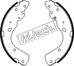 Fri.Tech. 1040.156 - Комплект тормозных колодок, барабанные autosila-amz.com