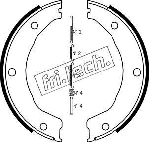 Fri.Tech. 1040.158K - Комплект тормозов, ручник, парковка autosila-amz.com