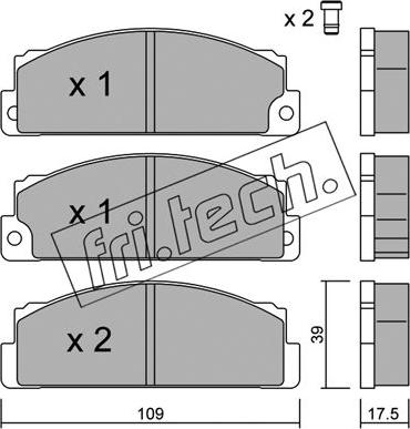 Fri.Tech. 104.0 - Тормозные колодки, дисковые, комплект autosila-amz.com