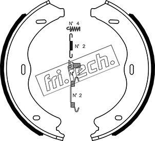 Fri.Tech. 1052.138K - Комплект тормозов, ручник, парковка autosila-amz.com