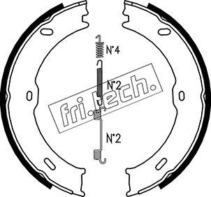 Fri.Tech. 1052.133K - Комплект тормозов, ручник, парковка autosila-amz.com