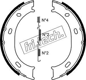 Fri.Tech. 1052.126K - Комплект тормозов, ручник, парковка autosila-amz.com