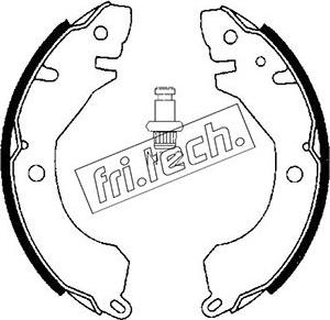 Fri.Tech. 1064.157 - Комплект тормозных колодок, барабанные autosila-amz.com