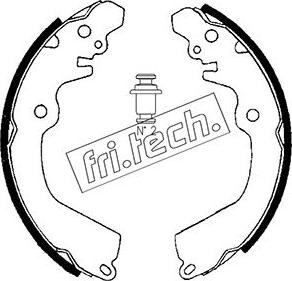 Fri.Tech. 1064.167 - Комплект тормозных колодок, барабанные autosila-amz.com