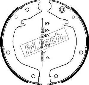 Fri.Tech. 1064.179K - Комплект тормозов, ручник, парковка autosila-amz.com