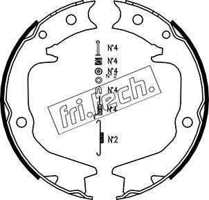 Fri.Tech. 1064.177K - Комплект тормозов, ручник, парковка autosila-amz.com