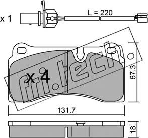 Fri.Tech. 1068.0 - Тормозные колодки, дисковые, комплект autosila-amz.com