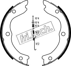 Fri.Tech. 1067.196K - Комплект тормозов, ручник, парковка autosila-amz.com