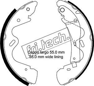 Fri.Tech. 1067.193 - Комплект тормозных колодок, барабанные autosila-amz.com