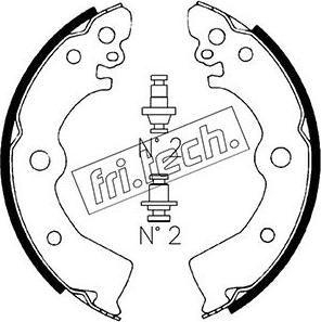 Fri.Tech. 1067.182 - Комплект тормозных колодок, барабанные autosila-amz.com