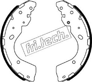 Fri.Tech. 1067.203 - Комплект тормозных колодок, барабанные autosila-amz.com